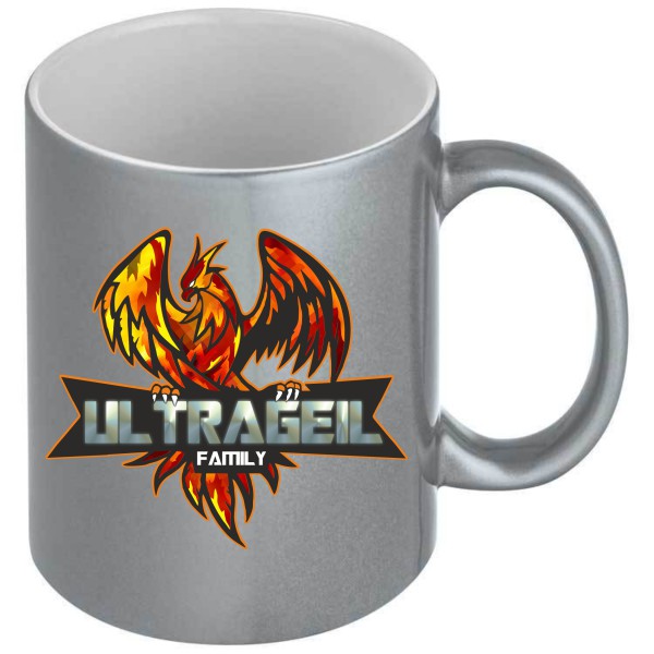 Ultrageil Family Kaffee Tasse Metallic-Silber